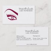 Carte De Visite Longue icône d'extension de mèche de cils d'oeil (Devant / Derrière)