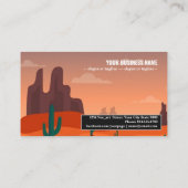 Carte De Visite Longue image du paysage désertique (Dos)