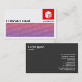 Carte De Visite Longue Image - Logo et Panneau - Rouge (Devant / Derrière)