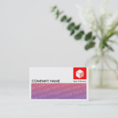 Carte De Visite Longue Image - Logo et Panneau - Rouge (Debout devant)