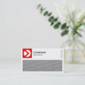 Carte De Visite Longue Image - Logo et Panneau v2 - Rouge (Debout devant)