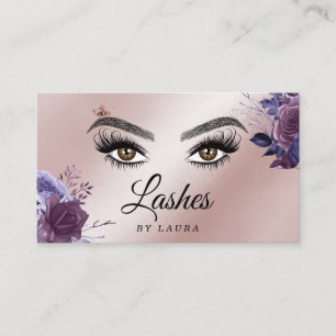Carte De Visite Longues Belles Lashes Yeux Brows Vintage floral