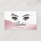 Carte De Visite Longues Belles Lashes Yeux et Brows Main dessinée (Devant)