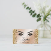 Carte De Visite Longues Belles Lashes Yeux et Brows Main dessinée (Debout devant)