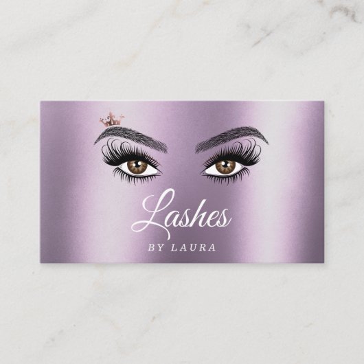 Carte De Visite Longues Belles Lashes Yeux et Brows Main dessinée (Devant)