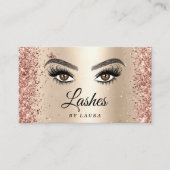 Carte De Visite Longues Belles Lashes Yeux et Brows Main dessinée (Devant)