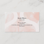 Carte De Visite Longues Belles Lashs Dusty Pink Script noir (Dos)