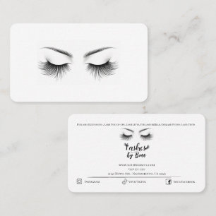 Carte De Visite Longues Lashes Eyelash Extensions Beauté