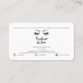 Carte De Visite Longues Lashes Eyelash Extensions Beauté (Dos)