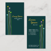 Carte De Visite Longues tiges II - Vert foncé (Devant / Derrière)