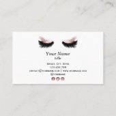 Carte De Visite Longueur Lash Extension Maquillage Artiste Blush R (Dos)