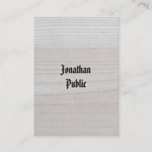 Carte De Visite Look bois manuscrit Luxueux Premium épais