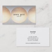 Carte De Visite Look métal or et argent (Devant / Derrière)