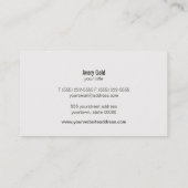 Carte De Visite Look Or Cercle Suede moderne (Dos)