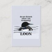 Carte De Visite Loon Common Loon Bird Lake (Devant)