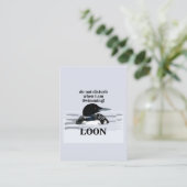 Carte De Visite Loon Common Loon Bird Lake (Debout devant)