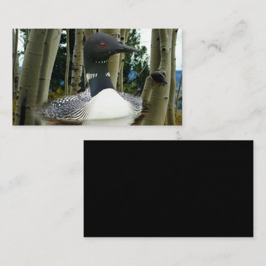 Carte De Visite Loon sauvage (Devant / Derrière)