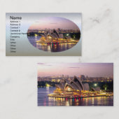 Carte De Visite L'Opéra de Sydney en soirée (Devant / Derrière)