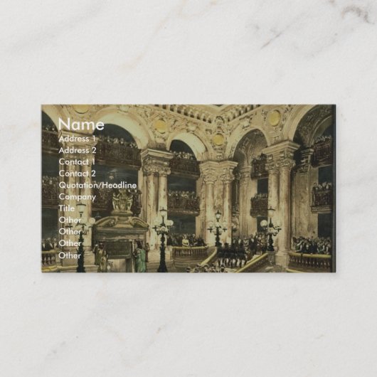 Carte De Visite L'Opéra, l'inauguration de l'opéra, Pa (Devant)