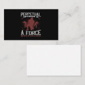 Carte De Visite L'Optimisme Perpétuel Est Un Multiplicateur De For (Devant / Derrière)