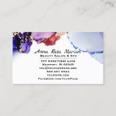 Carte De Visite L'or abstrait Luxe de lavande de *~* a doré (Dos)