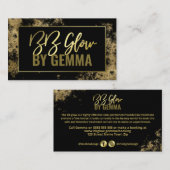 Carte De Visite L'or au traitement noir de la lumière BB (Devant / Derrière)