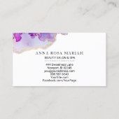 Carte De Visite L'or audacieux de lavande d'abrégé sur charme de (Dos)