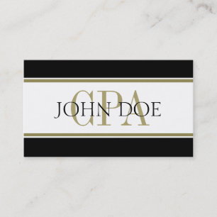 Carte De Visite L'or de comptable d'impôts barre CPA