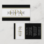 Carte De Visite L'or de comptable d'impôts barre CPA (Devant / Derrière)