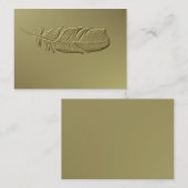 Carte De Visite L'or de plume de relief fait varier le pas des (Devant / Derrière)