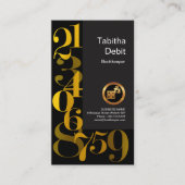 Carte De Visite L'or du comptable numérote le style fané créatif (Devant)