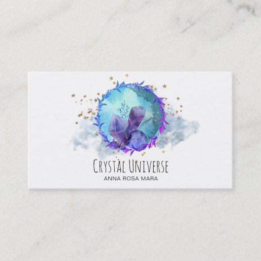 Carte De Visite L'or en cristal cosmique de *~* tient le premier (Devant)