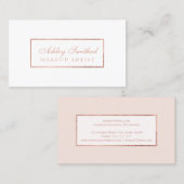 Carte De Visite L'or rose de faux moderne rougissent le maquillage (Devant / Derrière)