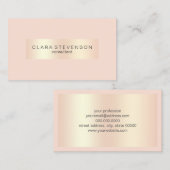 Carte De Visite L'or rose d'en cuivre moderne et rougissent (Devant / Derrière)