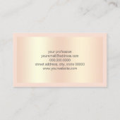 Carte De Visite L'or rose d'en cuivre moderne et rougissent (Dos)