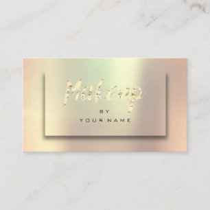 Carte De Visite L'or rose rougissent le maquilleur minimal