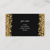 Carte De Visite L'or simple de monogramme s'allume et miroite (Dos)