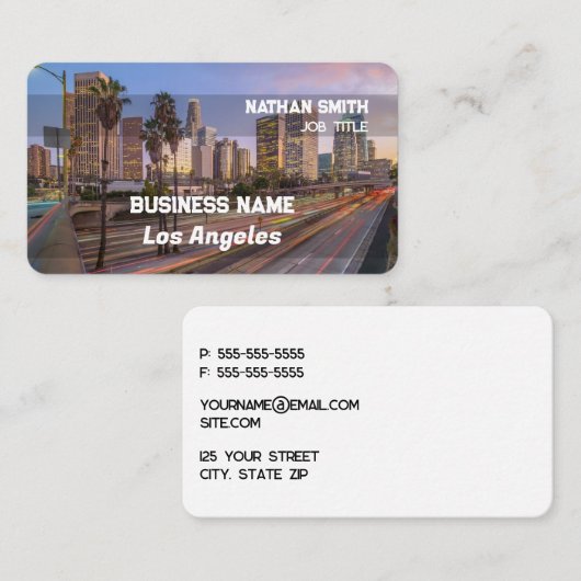 Carte De Visite Los Angeles (Devant / Derrière)