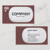 Carte De Visite Losange 3D - Texture en relief marron (Devant / Derrière)