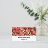 Carte De Visite Lot de fraises rouges juteuses (Debout devant)