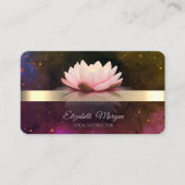 Carte De Visite Lotus à bande dorée (Devant)