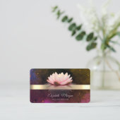 Carte De Visite Lotus à bande dorée (Debout devant)