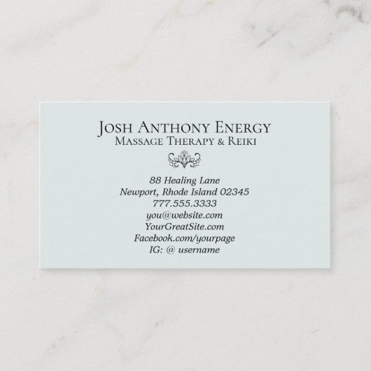 Carte De Visite * Lotus Aqua Mint Pastel Nebula Galaxy Universe (Dos)