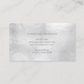 Carte De Visite Lotus argenté turquoise (Dos)