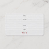 carte de visite "LOTUS BLANC" (Dos)