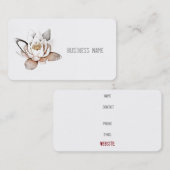 carte de visite "LOTUS BLANC" (Devant / Derrière)