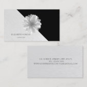 Carte De Visite Lotus blanc élégant et géométrique moderne (Devant / Derrière)