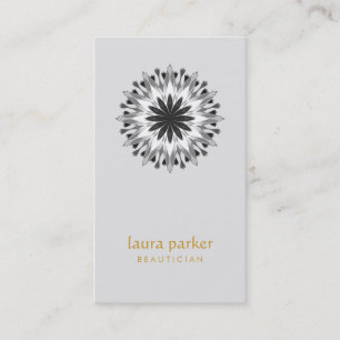 Carte De Visite Lotus blanc Logo Thérapie Yoga Holistic