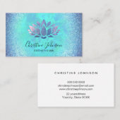 Carte De Visite lotus bleu esthéticien (Devant / Derrière)