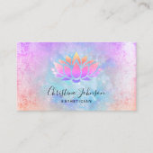 Carte De Visite lotus bleu pastel violet (Devant)